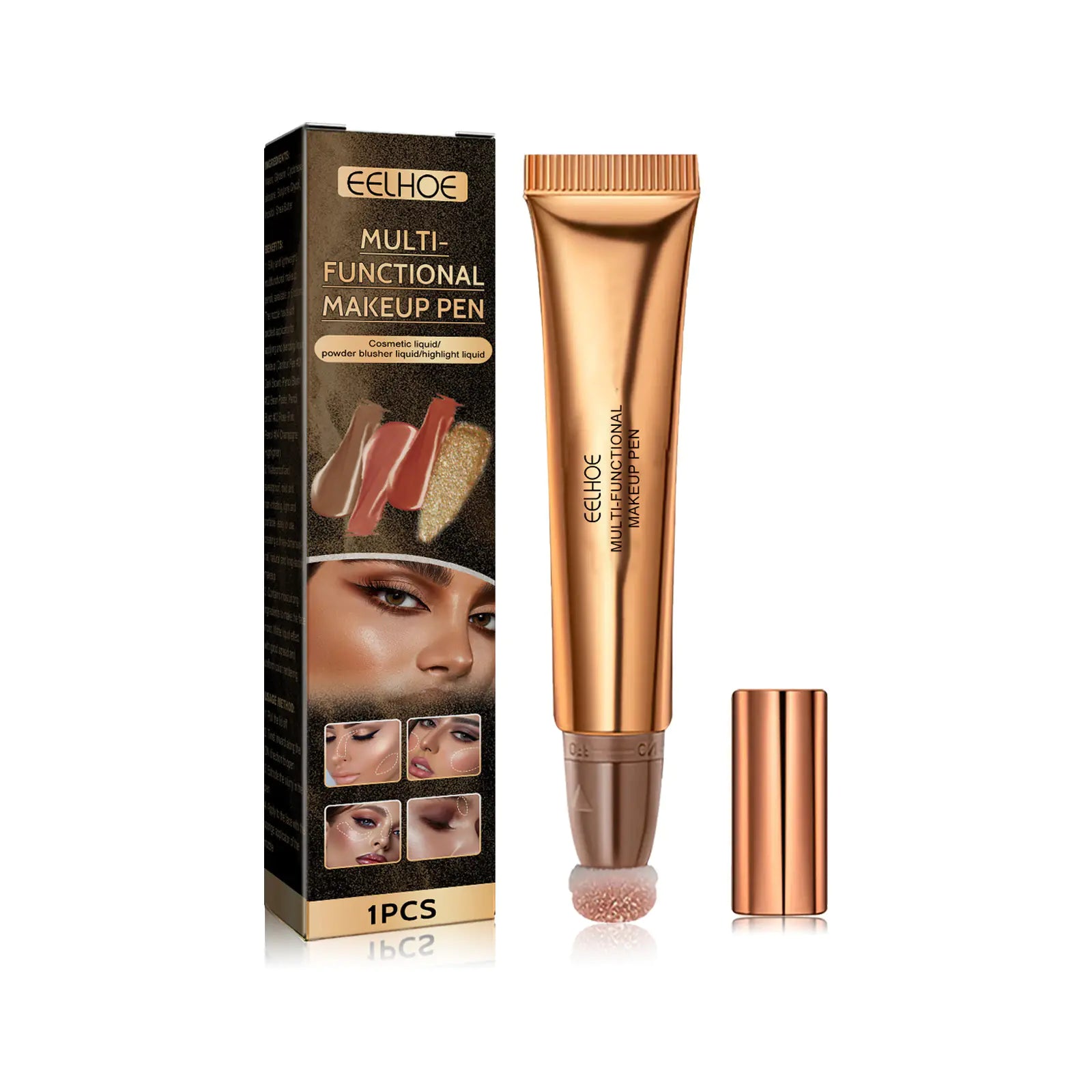 Contouring Makeup Stick with Soft Cushion Applicator
