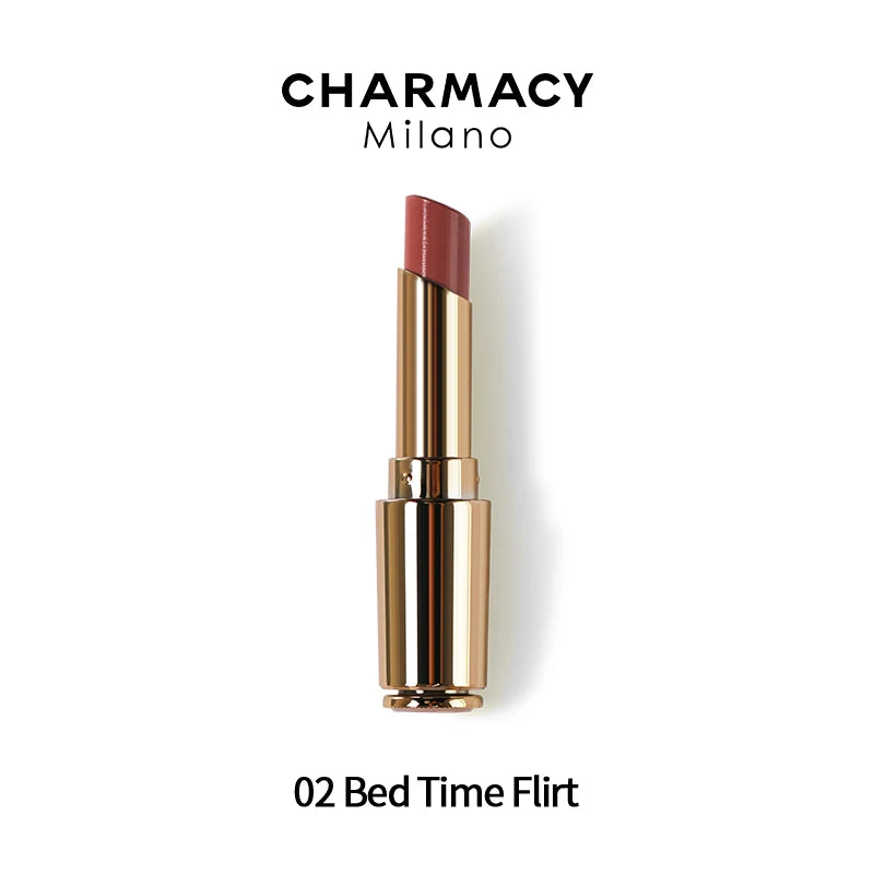 CHARMACY-pintalabios de lujo desnudo y húmedo, 8 colores naturales, fácil de usar, lápiz labial rojo brillante, cosmético de belleza para mujer