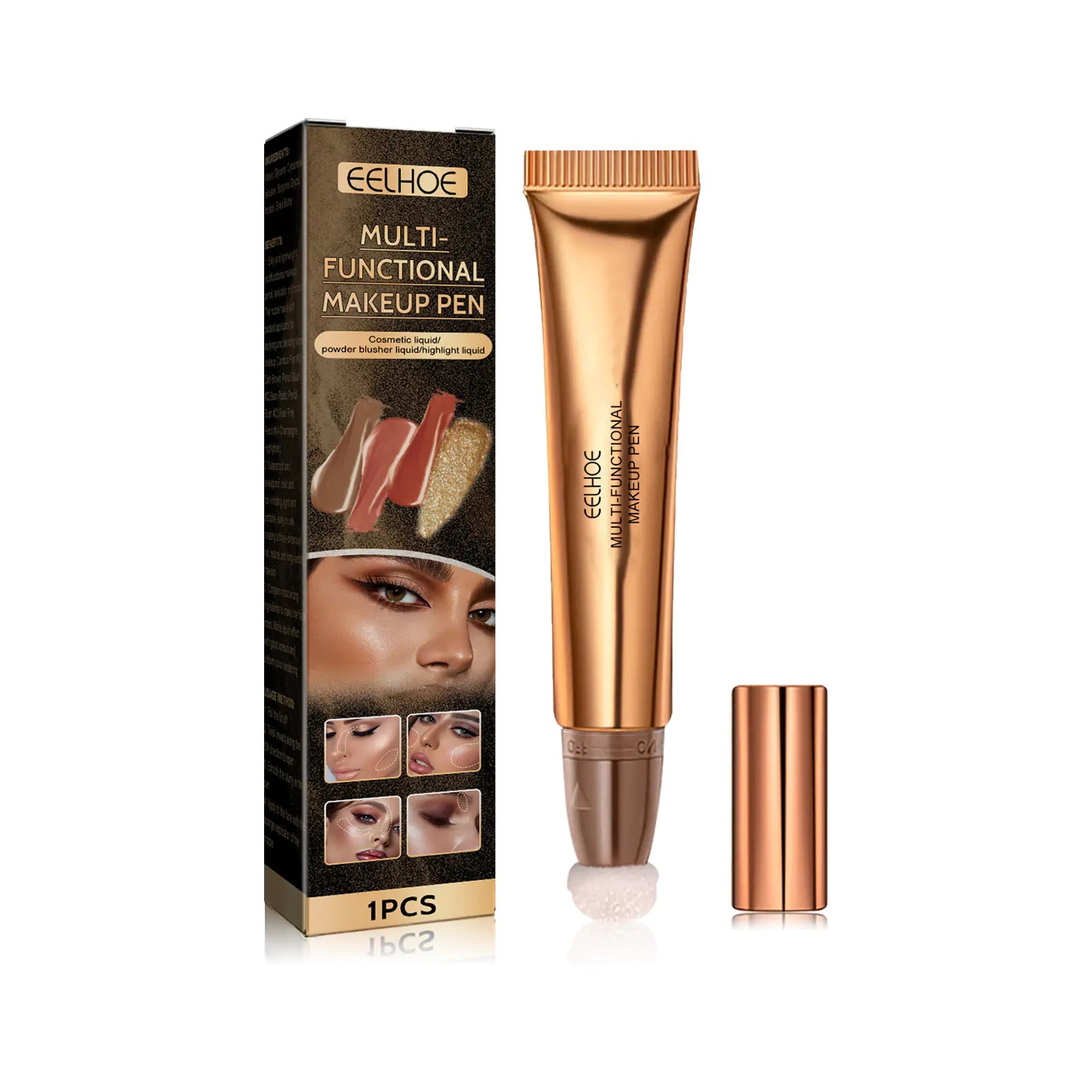 Contouring Makeup Stick with Soft Cushion Applicator
