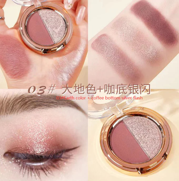 JADED Matte Gold Two-Color Eyeshadow Palette (Fashion)