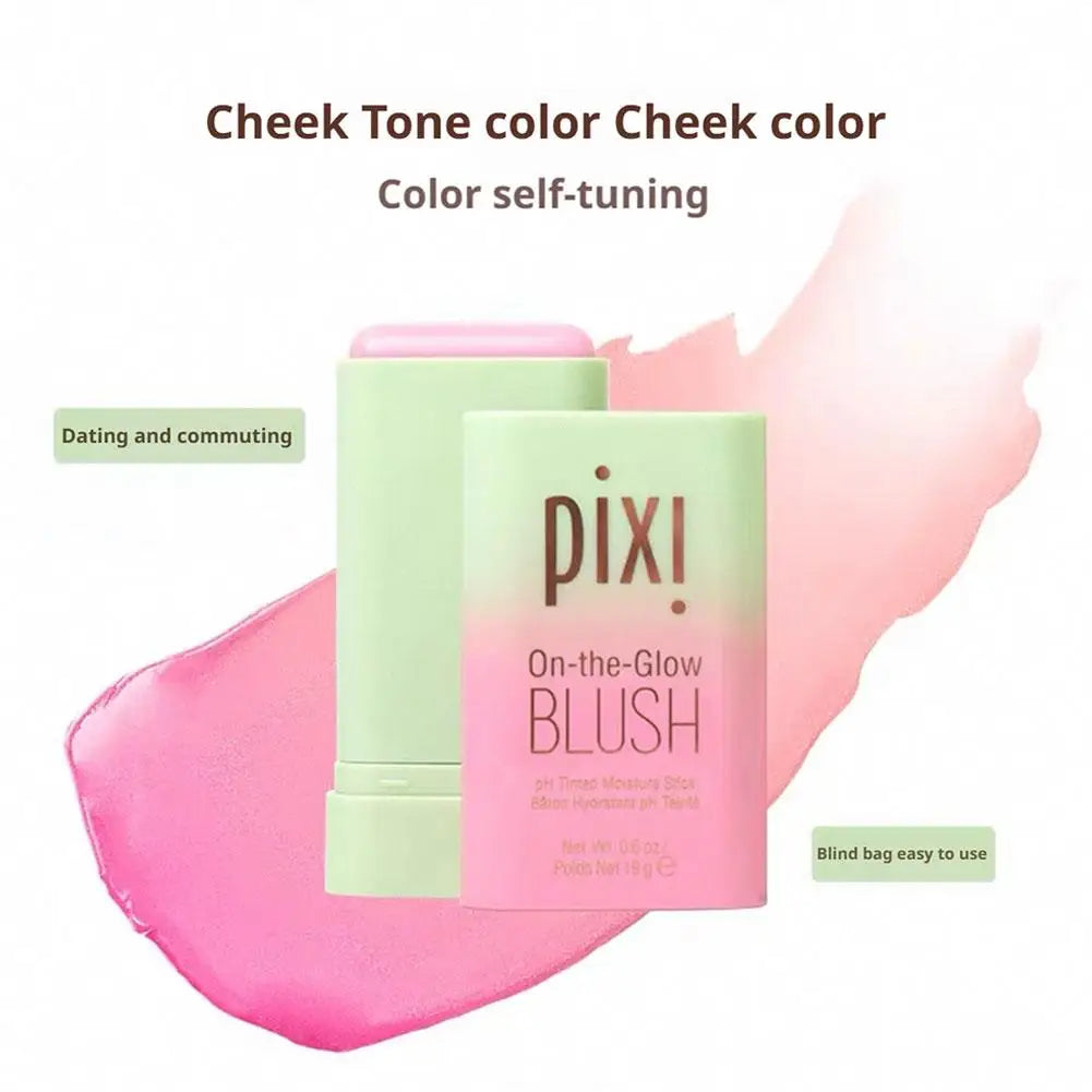 Colorete en barra, colorete en crema nude natural para mejillas, labios, fórmula de rubor sólido construible con acabado de terciopelo, barra de maquillaje de fácil mezcla