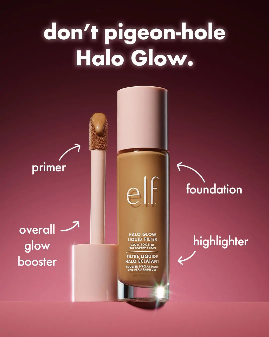 Base líquida ELF de larga duración, imprimación hidratante de hasta 24 horas, no grasa, ayuda al maquillaje, va más un maquillaje suave