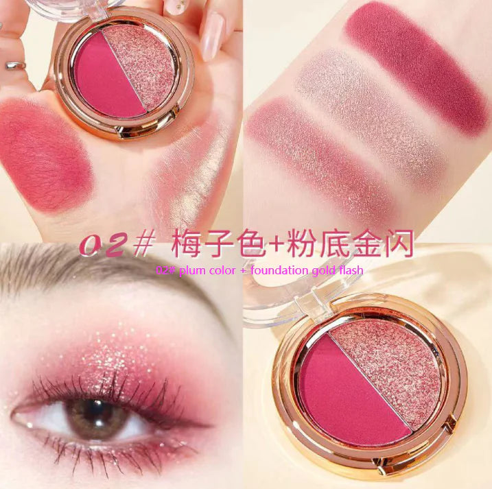 JADED Matte Gold Two-Color Eyeshadow Palette (Fashion)